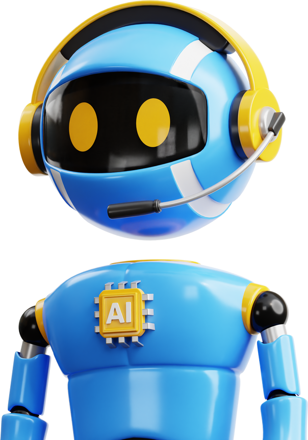 3D Artificial Intelligence Robot Assistent Illustration